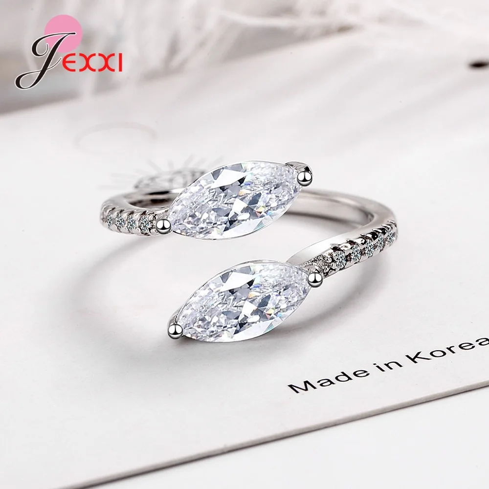 Bulk Jewelry 925 Sterling Silver Needle Party Wedding Band Eternity Open Ring For Women Big Gift For Ladies Love Wholesale Lots