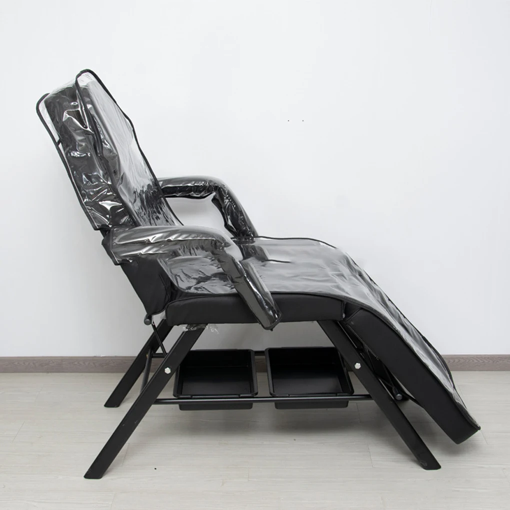 1.8M Plastic Protective Beauty Chairs Cover Clear PVC Cover For Beauty Chairs Kee Salon Furniture Folding Beauty Bed Pattern