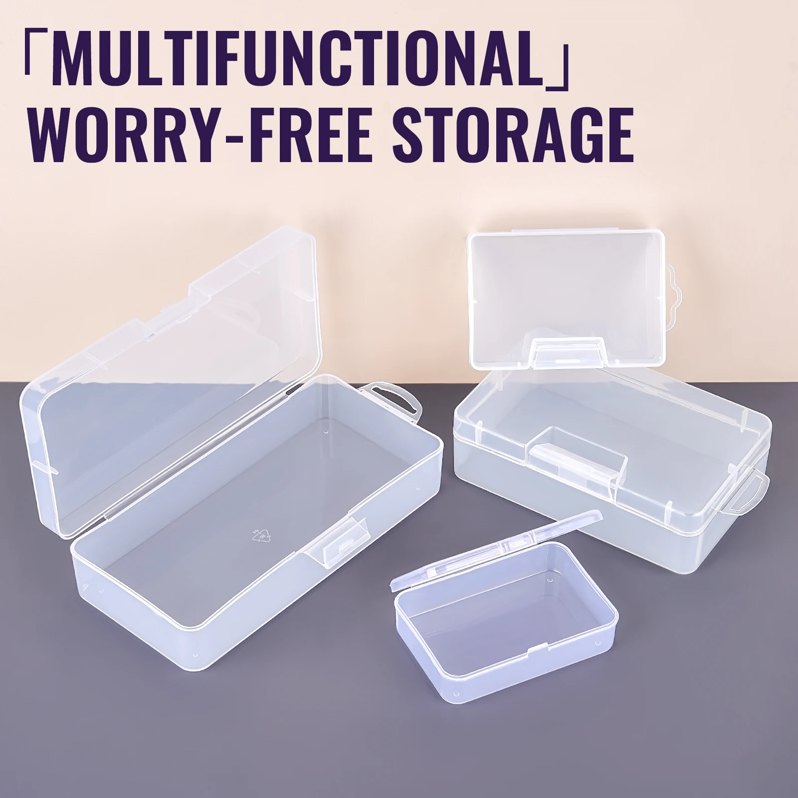 Clear Plastic Small Boxes Multifunctional Storage Box For Jewelry Earrings Rings Beads Collecting Dustproof Durable Storage Case