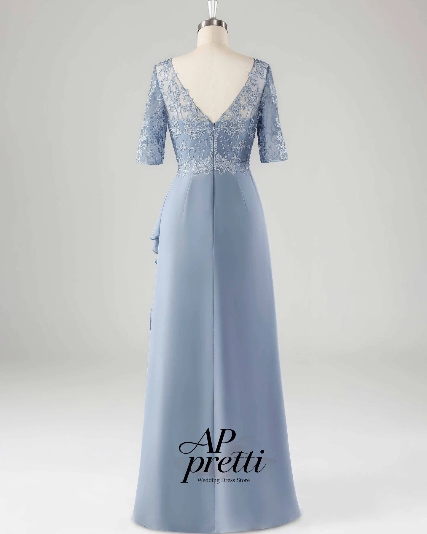 AP pretti Graceful Tulle Mother Of The Bridedress V-Neck Customized Regular Sleeve Floor-Length A-line Mother Of The Grooms 2026