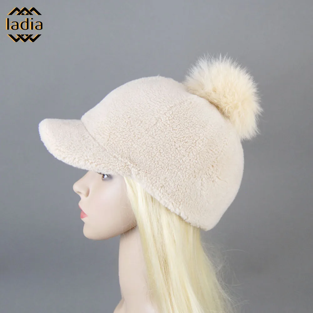 

Winter Autumn Baseball Cap Women Containing 20%-30% Lamb Wool Hats Version Tide Warm Cap Plush Baseball Caps Cute Baseball Cap