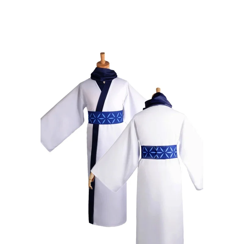 Anime Jujutsu Kaisen Ryomen Sukuna Cosplay disfraz peluca Japón blanco Kimono peluca trajes Hanfu hombres mujeres conjunto de ropa