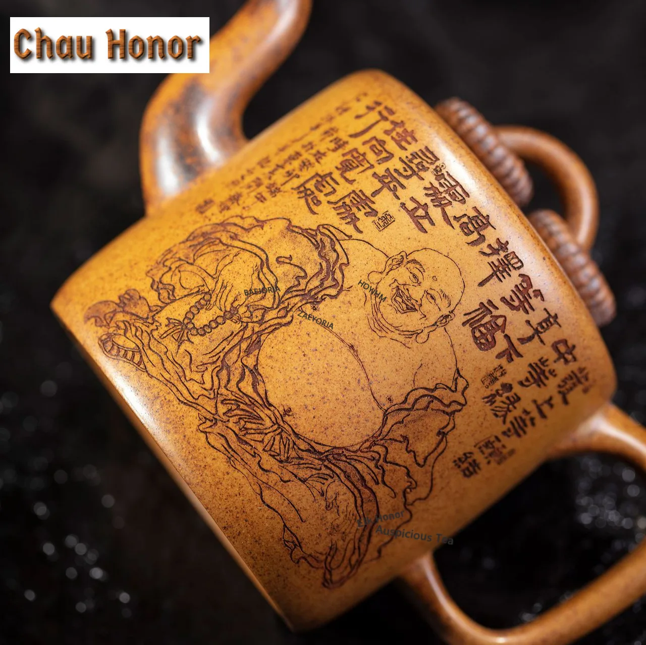 440ml Yixing Purple Clay Teapots Handmade Maitreya Pot Raw Ore Dragon Bone Gold Sand Mud Kettle Zisha Tea Set Tea Services Craft