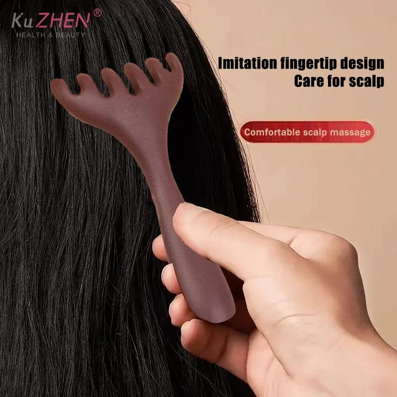 6 Claw Gua Sha Massage Tool Anti-static Plastic Meridian Head Massage Comb for Home Travel Hair & Scalp Care