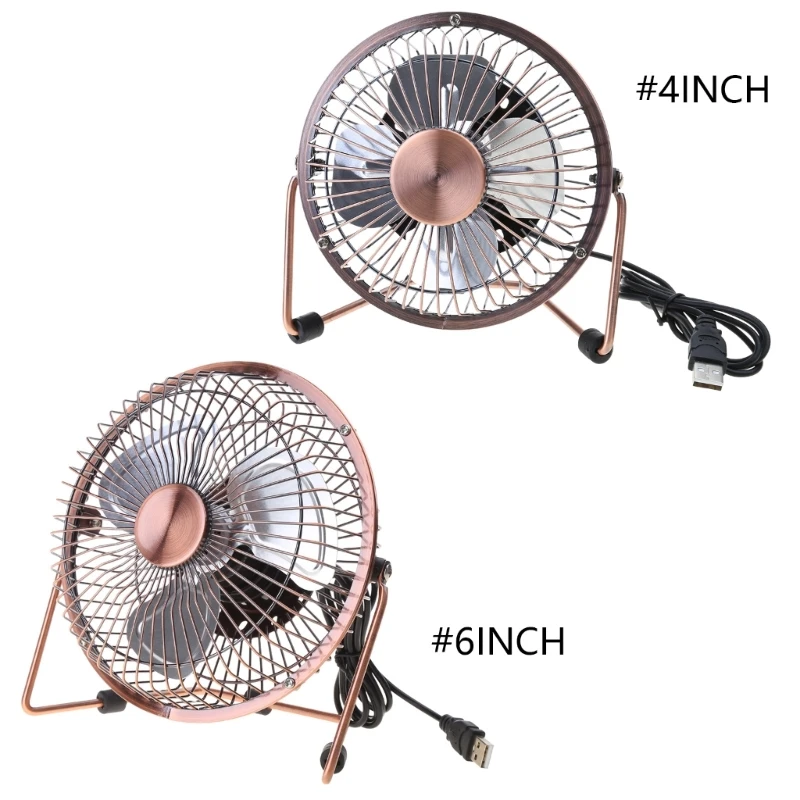 4/6inch Small USB Desk Fan for Home Outdoor Bedroom Desktop Air Circulators Quiet Cooling Table Fan Adjustable Electric