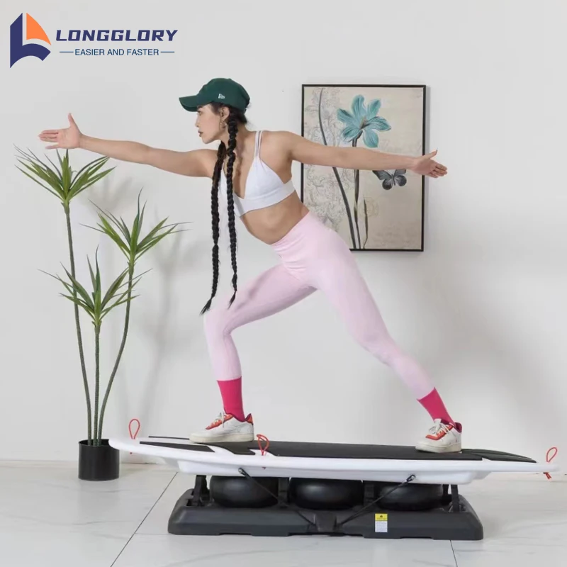 

Pilates Surfboard Land Surfboard Balance Board Yoga Studio With Balance Balls Fitness Home Strength Training