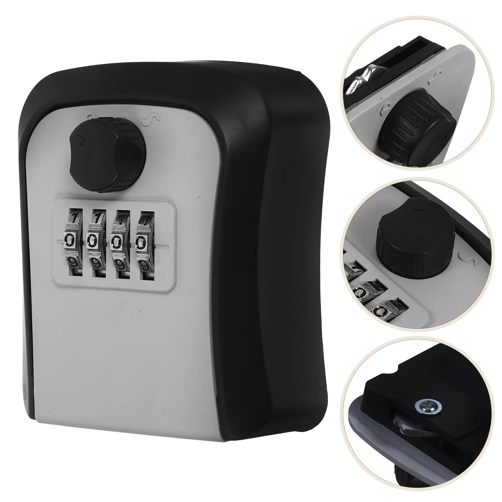 Key Lock Box Safe with Code ABS Material Wall Mount Outdoor Key Storage for House Door Security Combination Lock Box for Keys