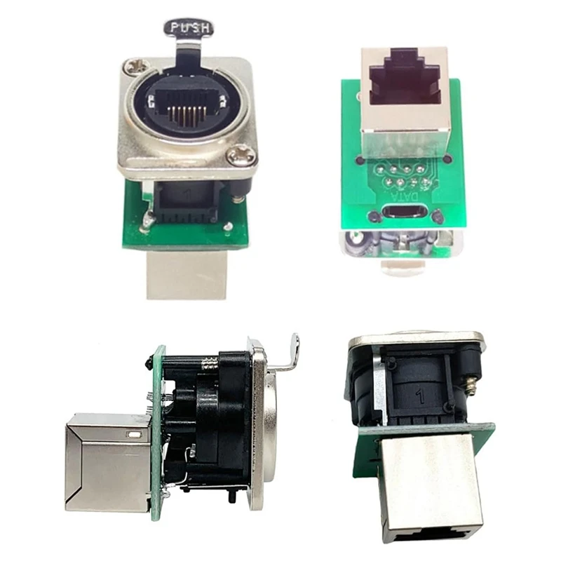 10PCS Ethercon Rj45 Chassis Socket, NE8FDP Ethercon Pass Through Connector, D Series Cat5 RJ45 Panel-Mount Socket