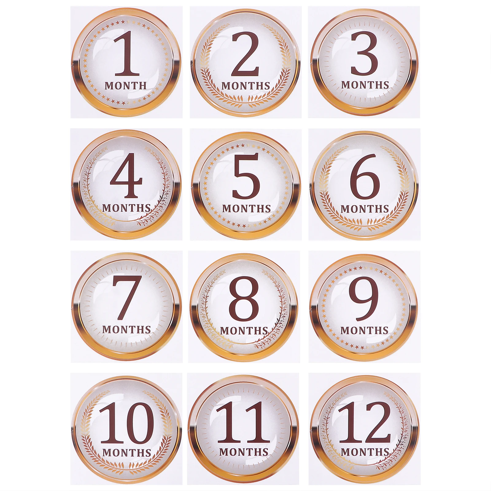 

Monthly Stickers Baby Newborn Photo Props Infant Milestone Paper Boy Girl 12 Months Recording Growth Steps Photography Supplies