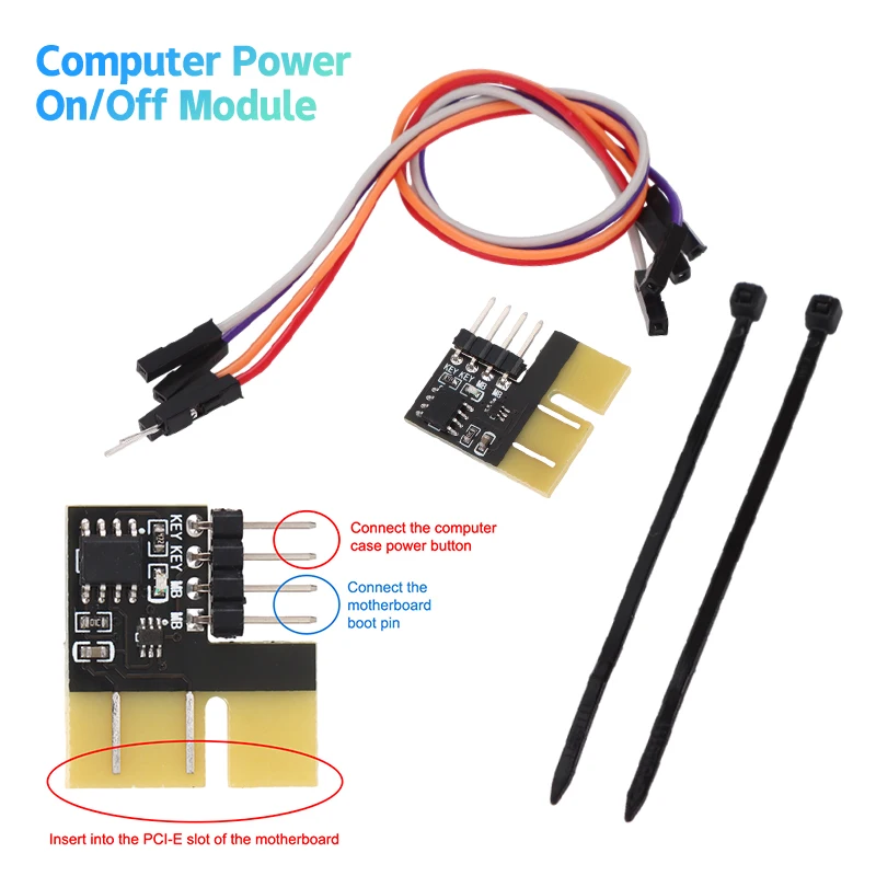 PCI-E Computer Automatic Power On/Off Module Desktop Computer Power On/Off Recovery Upon Incoming Call Computer Button Switch