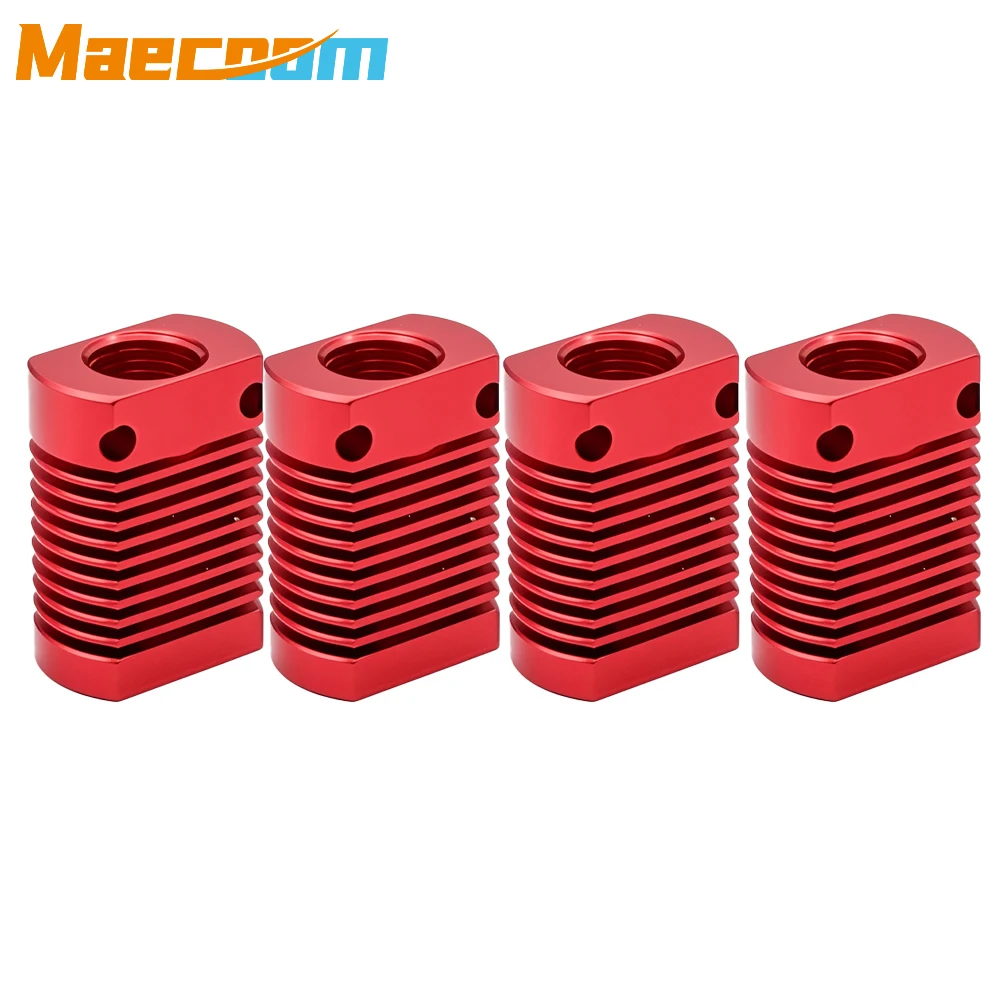 3D-принтер Ender3 CR10 MK10, алюминиевый радиатор, подходит для охлаждающего вентилятора 20 мм красного цвета, 27x20x12 мм, ребра радиатора