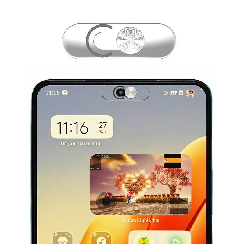 Cubierta para cámara web de teléfonos inteligentes, cubierta para cámara frontal, cubierta para cámara frontal para Galaxy Pixel, protección transparente ultrafina deslizante