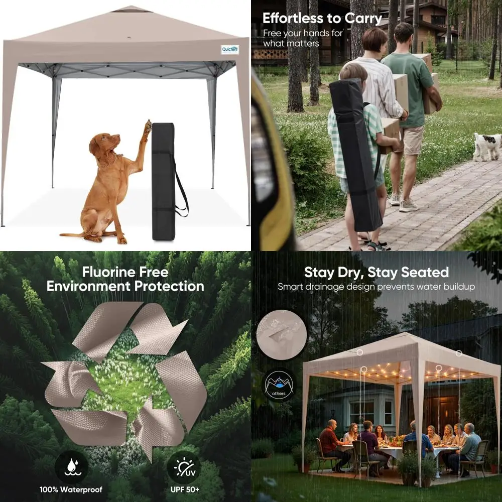 

Portable Instant Setup Pop Up Canopy Tent for 1 Person, Compact Waterproof UV Protection Gazebo Ideal for Outdoor Activities and