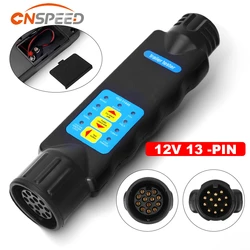 12V Trailer Socket Tester Towbar Plug Socket Diagnostic Tools 13 Pin Caravan Towing Tow Bar Light Wiring Tester Accessories