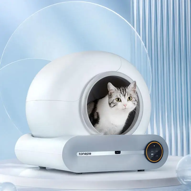

Automatic Cleaning Cat Litter Box, Smart Cat Litter Box, Suitable for 1-3 Cats and Families, Application Control, Not Batteries