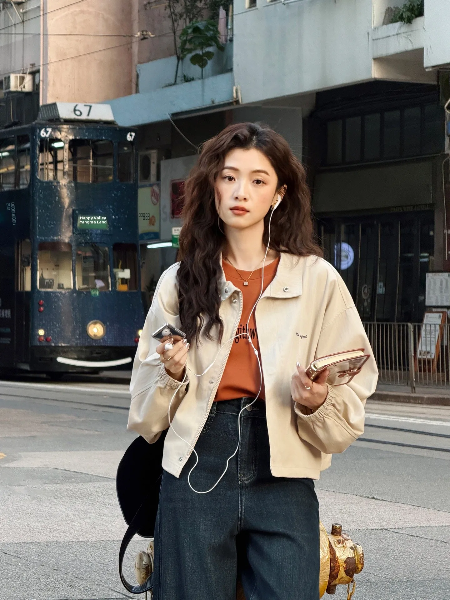 

Khaki Casual Loose Collar Jaet 2026 Early Spring New Korean Sle Versatile ort Coat for Women Spring Autumn Cotton