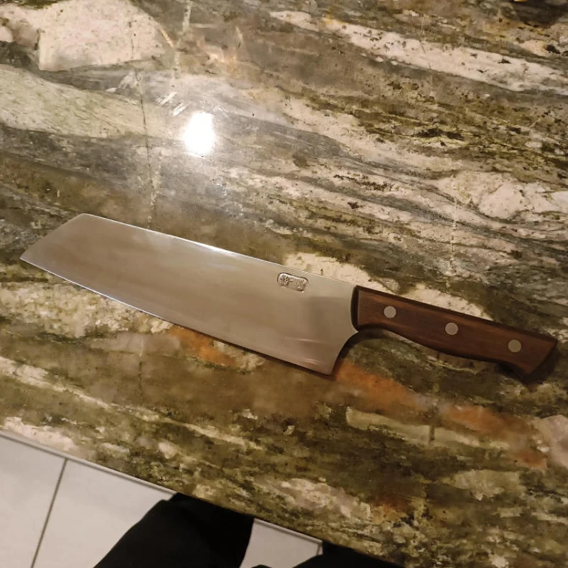 8.3 Inch Kiritsuke Knife 3-layers BG42 Steel Core Blade Chef Cleaver Slicing Handmade Forged Kitchen Knives