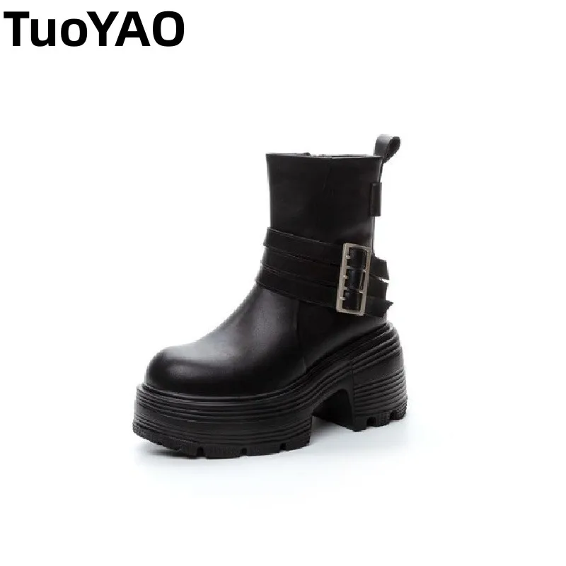 

9cm New Microfiber Leather Women High Brand Pumps Heels White Shoes ZIP Increase Casual Ankle Boots Platform Wedge Shoes