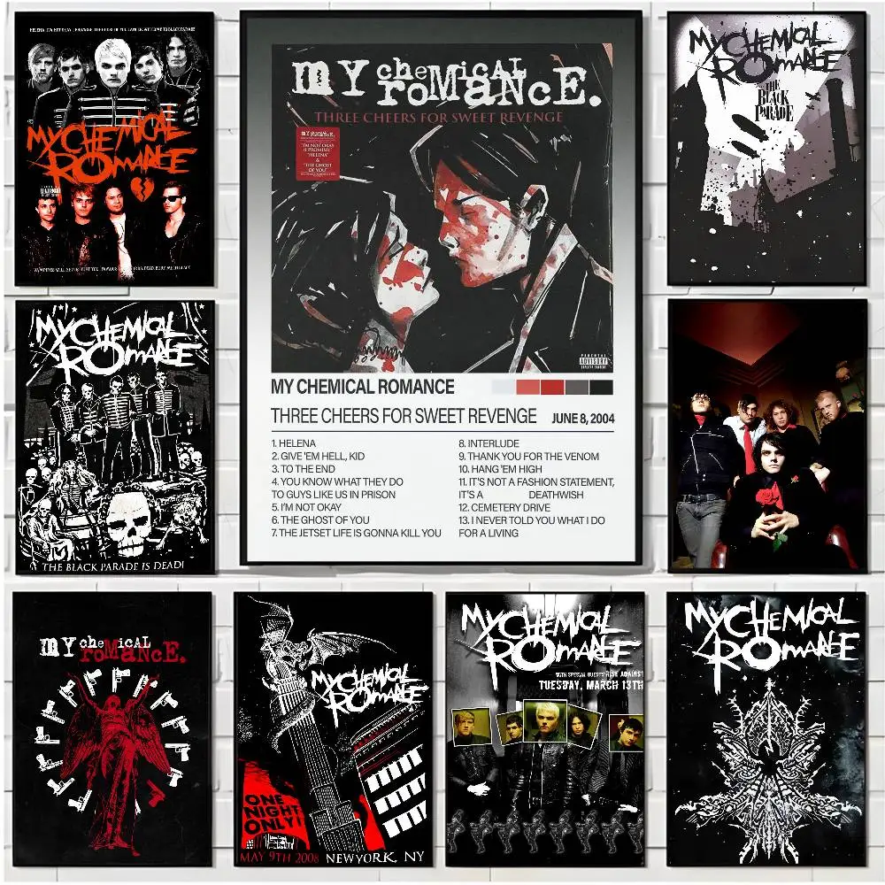 

My C-Chemical RomanceS Band Poster HD art sticky wall waterproof home living room bar office aesthetic decoration