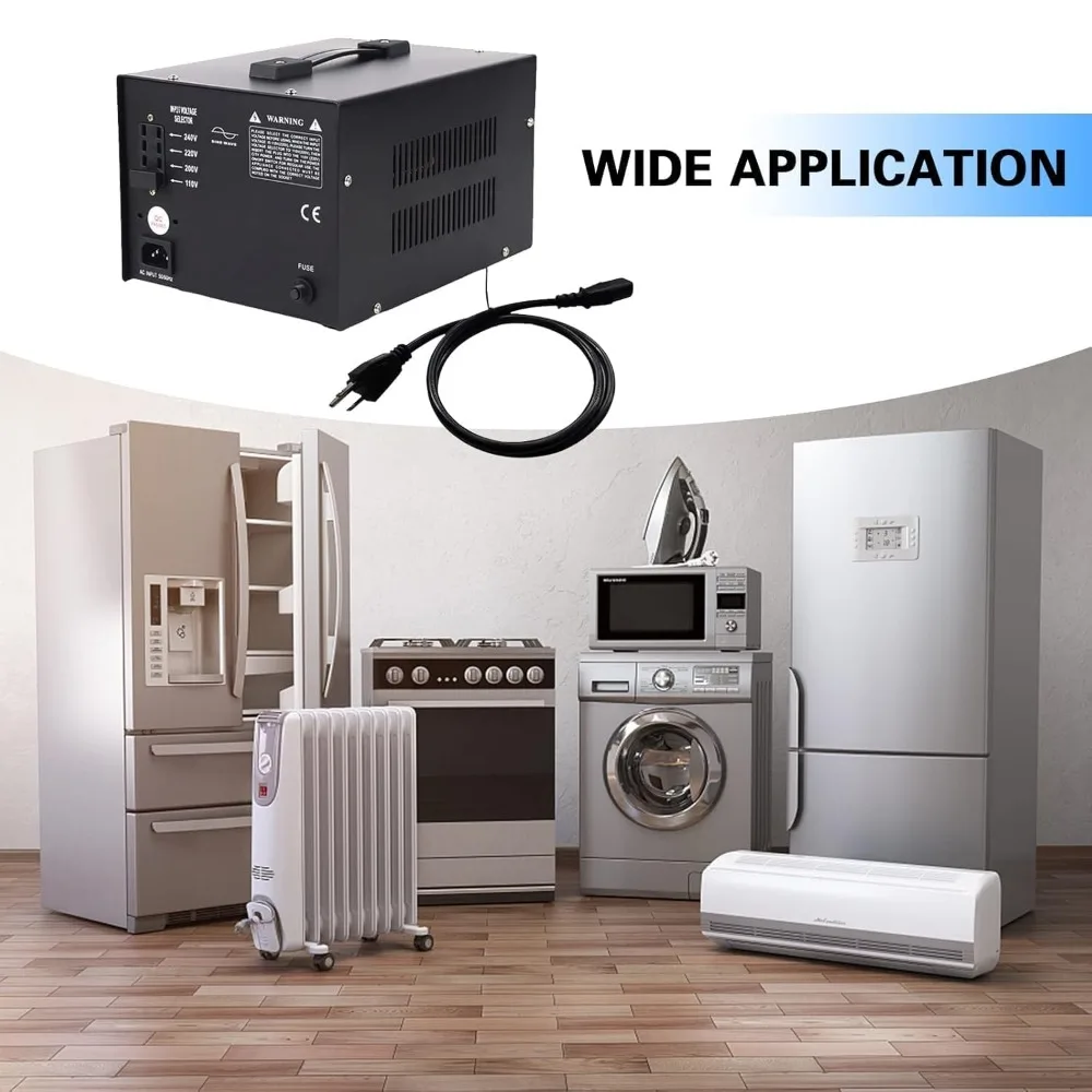 

3000W Power Voltage Converter Transformer STU-3000 US Standard - 110/220V Convert, Iron Metal Case Overload Protection Portable