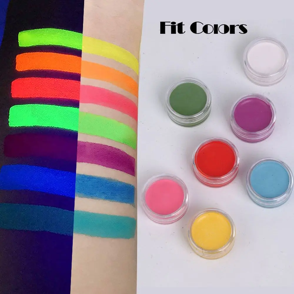 12 Colors Fluorescent Eyeliner UV Light Neon Eyeliner Paste Makeup Cosmetic Waterproof White Yellow Green Eye Liner Cream