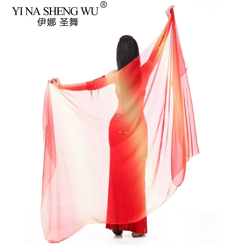 Belly Dance Veil Chiffon Veils Silk-like Bollywood Stage Performance Dancing Scarf Shawl 250cm*120cm Dance Accessories Veils