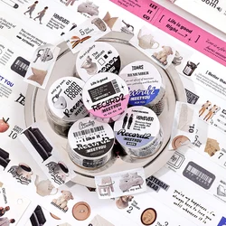 1Pc Dimensional Record Washi Tape Decoration Collage DIY Scrapbooking Diary Album Journal Korean Masking Tapes Stationery