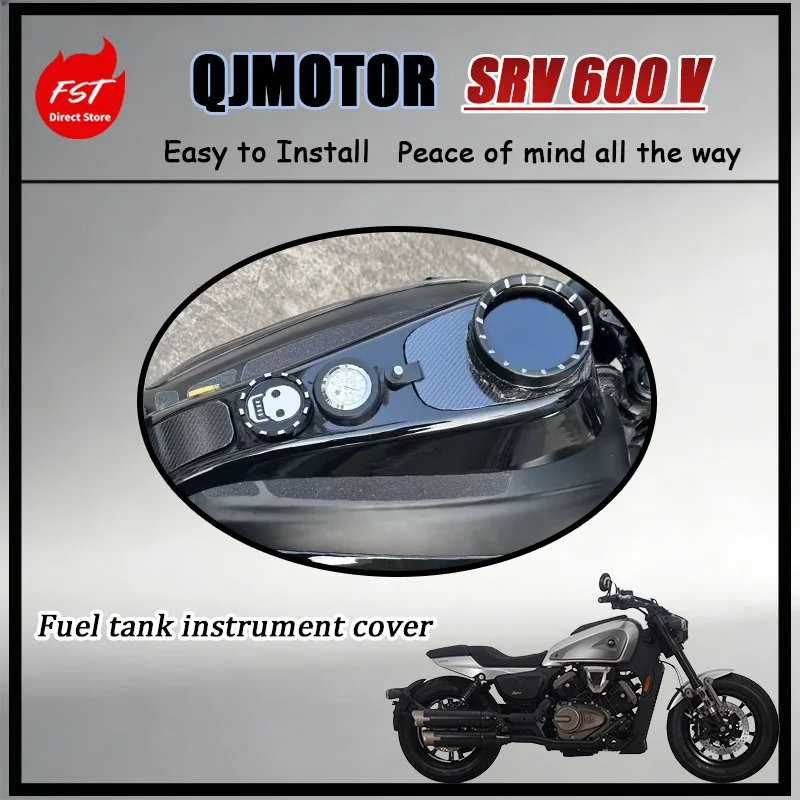 For Retro ABS Decorative Fuel Tank Instrument Protective Cover for QJMOTOR SRV 600 Original Mold Precision Manufactured Cap