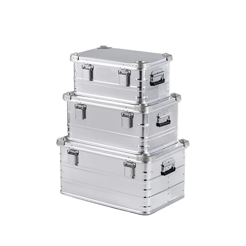 Aluminum Car Storage Box Outdoor Camping Equipment Travel Miscellaneous Large Capacity Storage Box