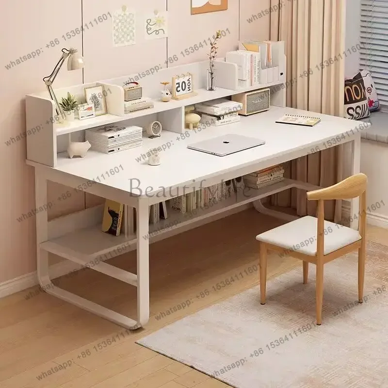 ld Computer Study Desk with Storage Bookshelf Office Workstation Organizer Desk for Home Students Professionals Length