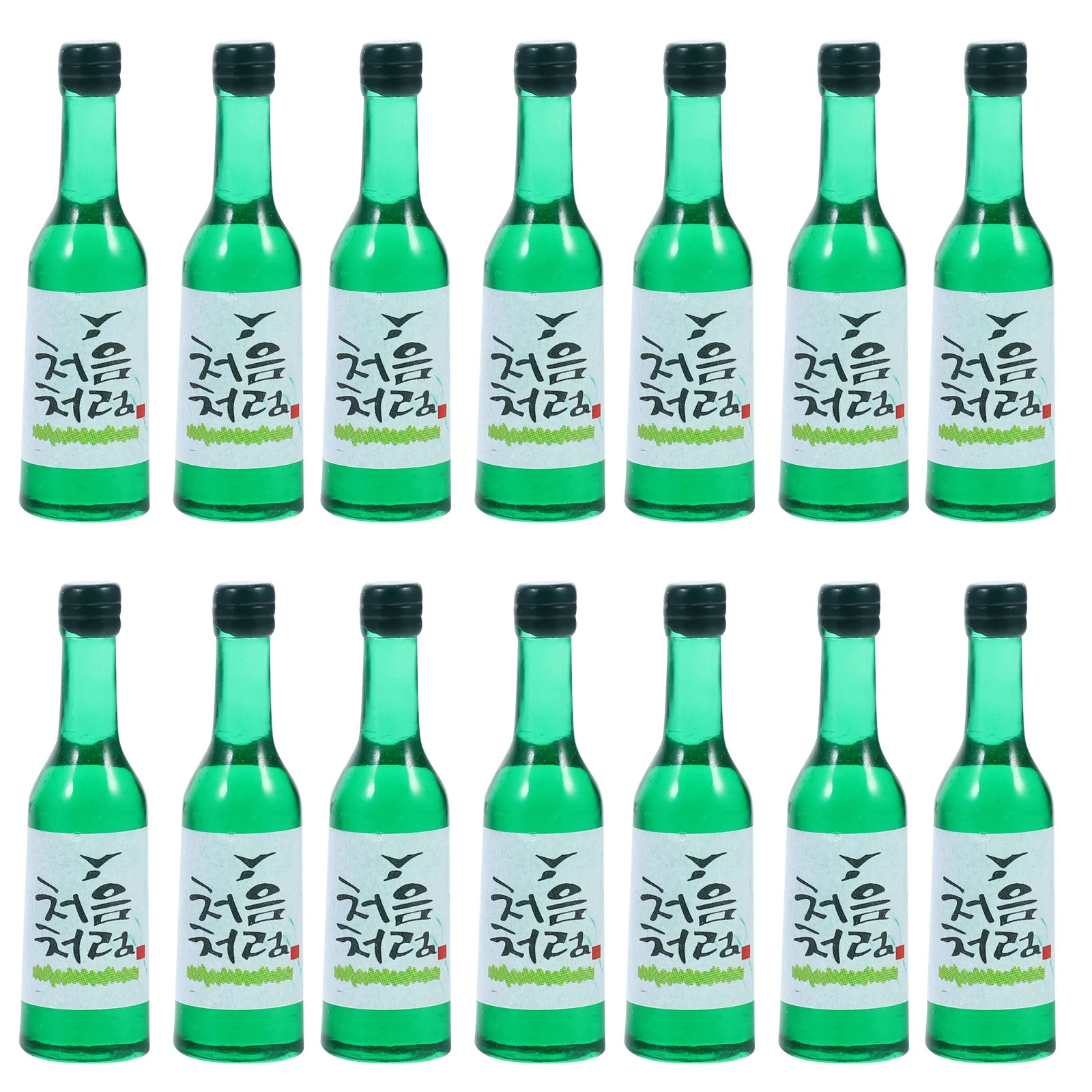 15Pcs Korean Rice Wine Bottle Miniatures High Grade Resin Mini House Decor Items Detailed Craftsmanship for Tiny House