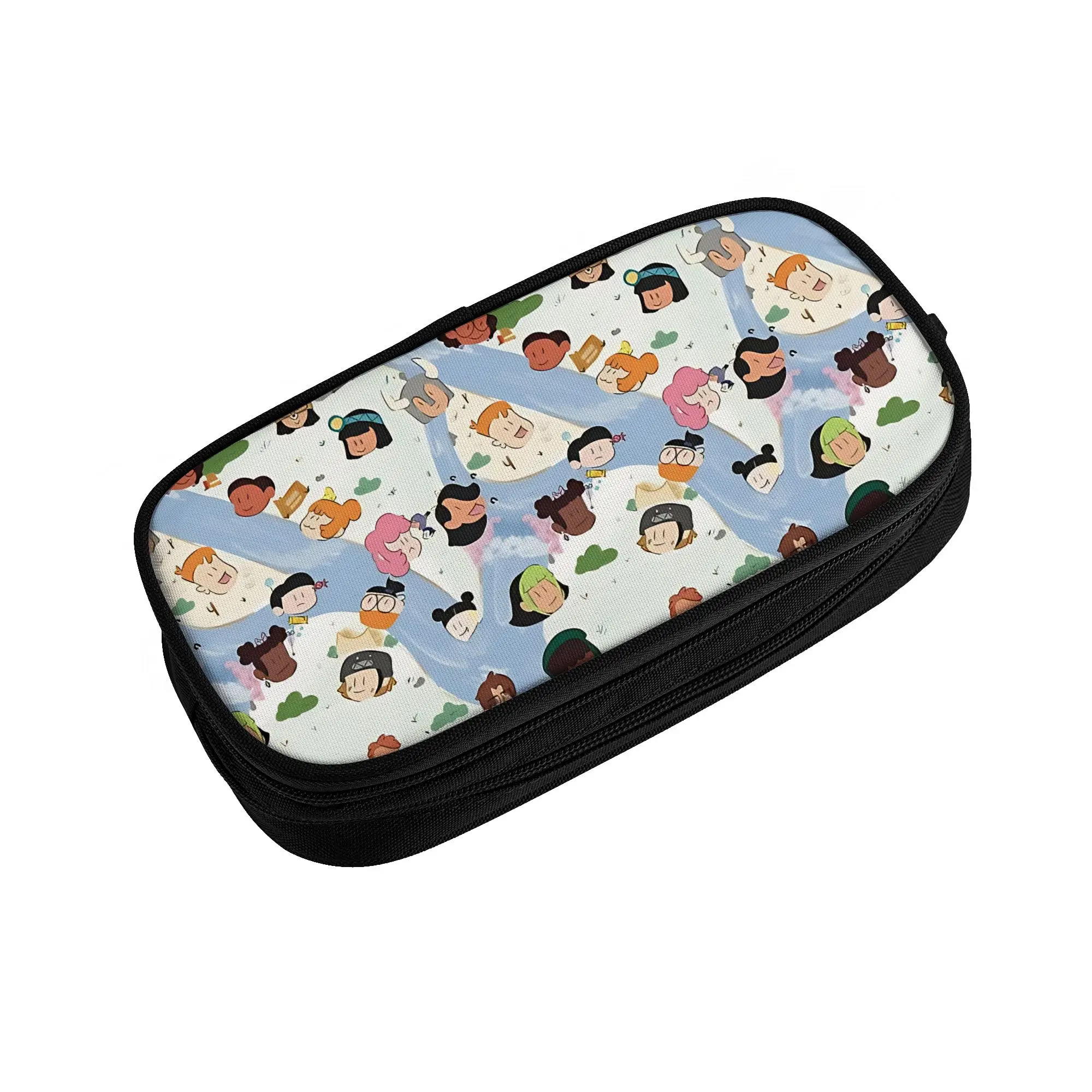 1 piece Lightweight Map Pattern Pencil Case Student Pen Bag Craig of the Creek School Stationery Bag