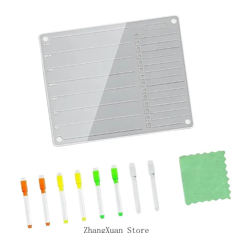 Familien-Kühlschrankplanertafel mit Markern für Einkaufslisten und tägliche Erinnerungen, 3 x – Detail 8
