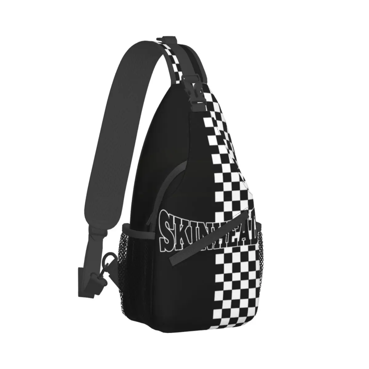 Skinhead And Ska Checkerboard Sling Bag Merch para mujer, riñonera informal de 2 tonos de música