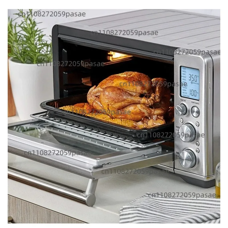 Air fryer stainless steel built-in light up and down temperature control