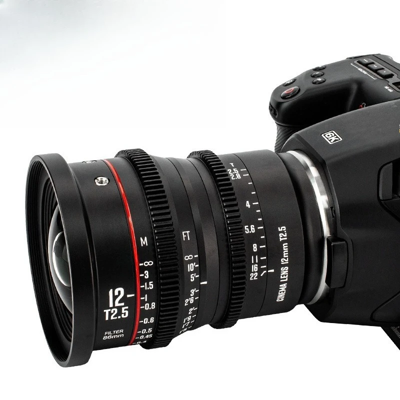 

Suitable for Canon, BMPCC6K, ZCAMI and other 86mm 12MM T2.5 S35 movie lenses