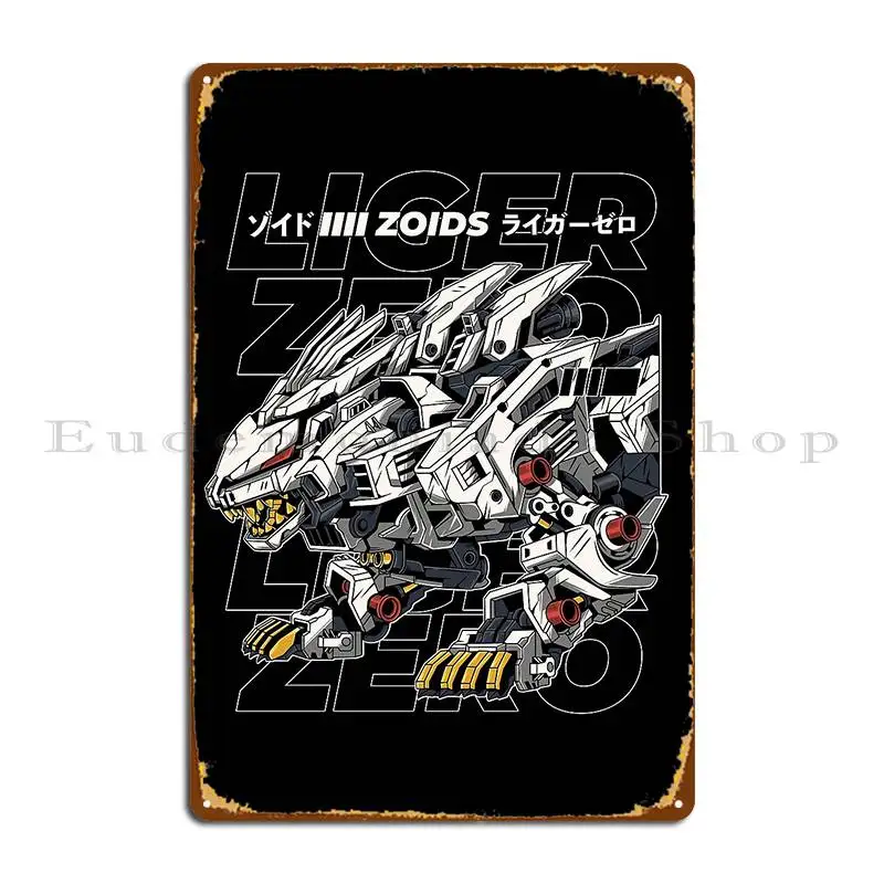 Zoids Liger Zero Fan Art Metal Plaque Poster Designing Custom Garage Club Party Club Tin Sign Poster