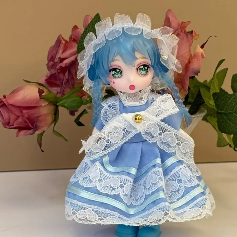 

For 12 Point Joints OB11 Doll Plain Dress 4-inch Height Jointed Dolls Multi Joints 13cm Size Doll Changing Outfit Nude Doll