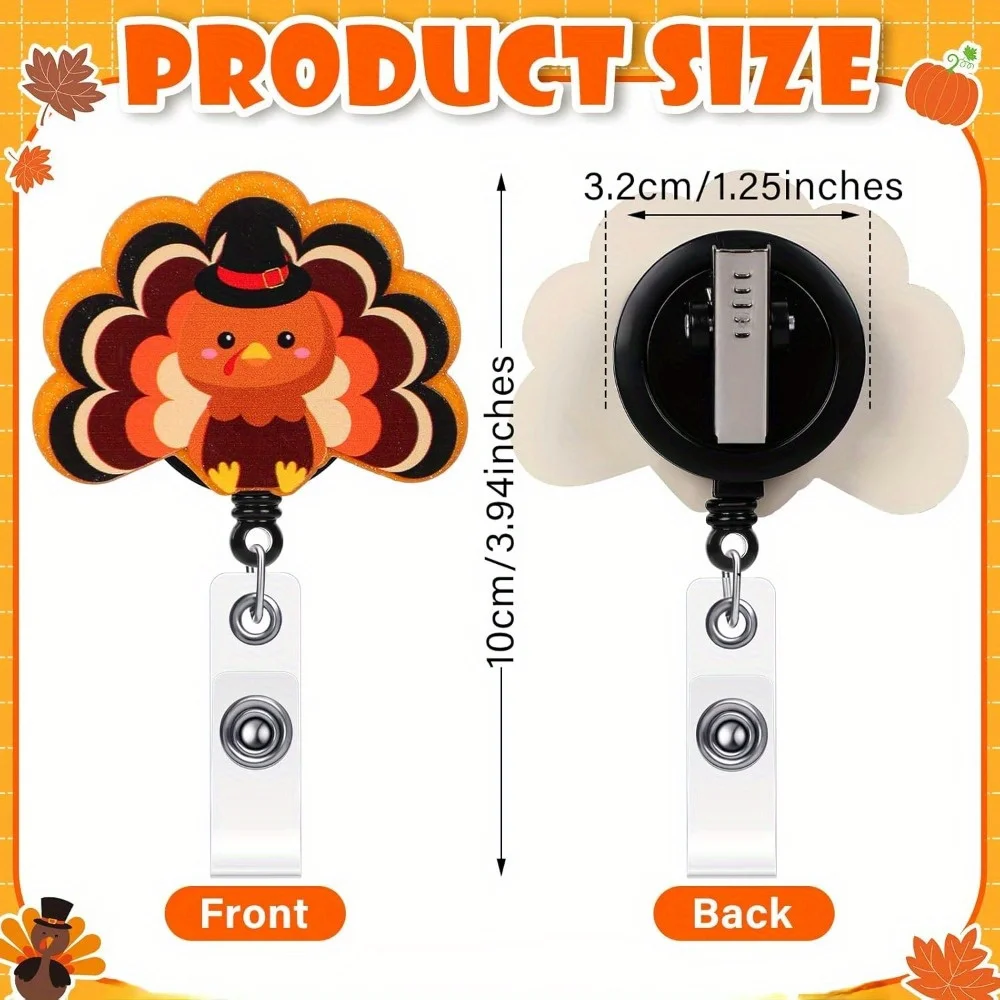 بكرة شارة ممرضة عيد الشكر على شكل يقطين. هدية مثالية للعطلات لمحترفي الرعاية الصحية. #2