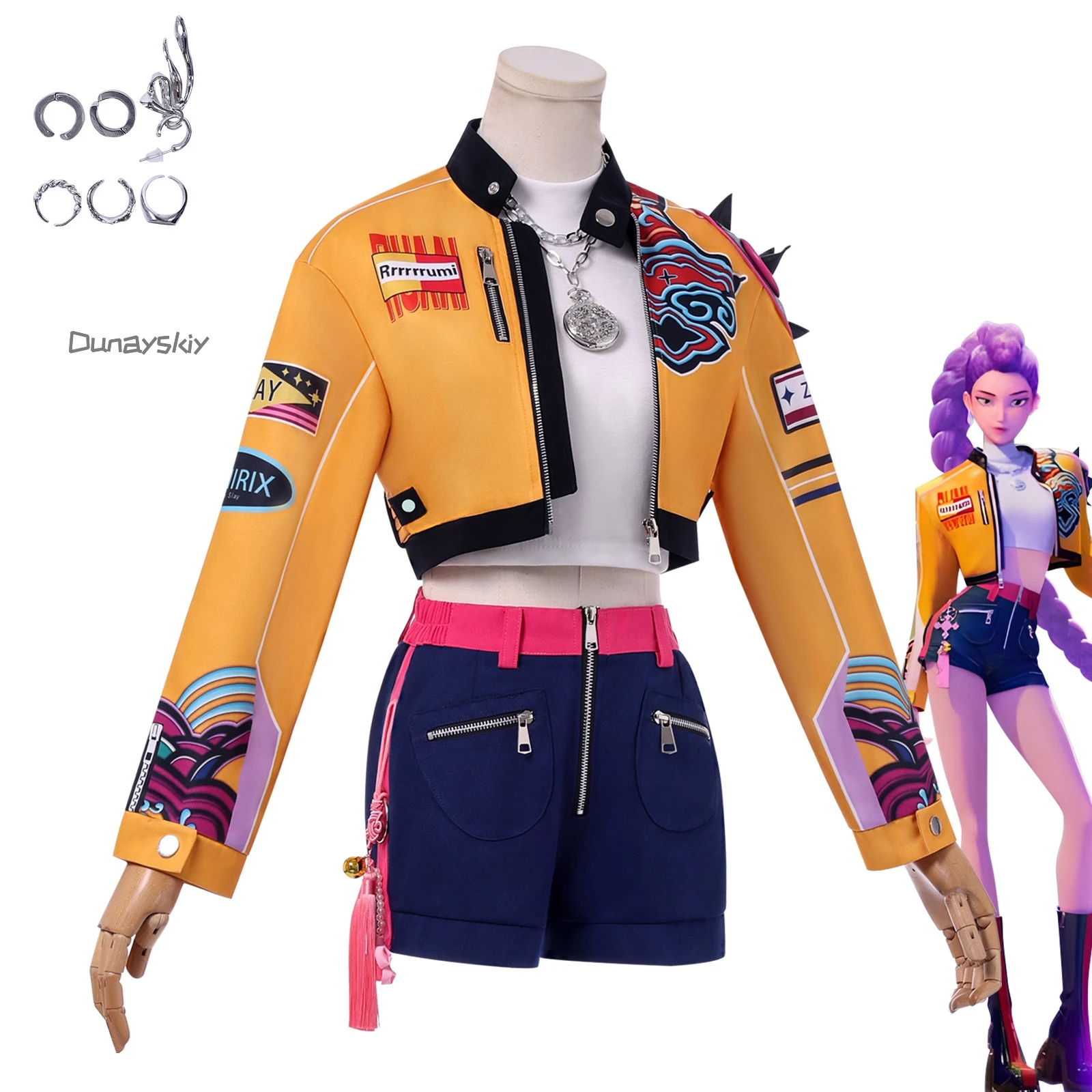 K-Pop Mira Rumi Zoey Demon Hunters Stage Cosplay Vestiti Costumi Halloween Girl Group Idol Gioco di ruolo 2025 Film Outfit Donna Sexy