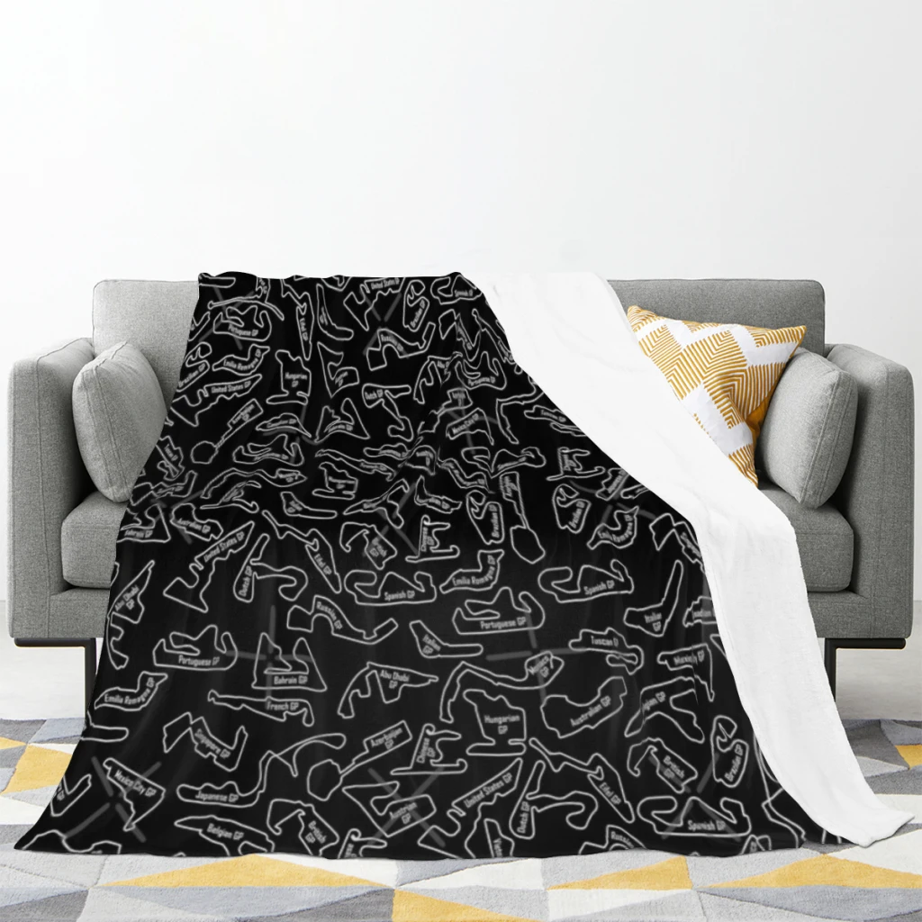 Race Circuits - Pattern Thin Blanket Soft comforter sets throw for Couch Warm Flannel Blankets Bedroom Summer Blanket