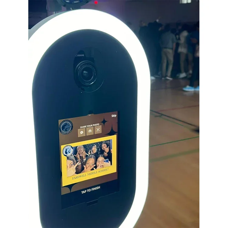 Ipad Mirror Photo Booth with Flash And Umbrella Selfie Kiosk Dslr iPad Photobooth Shell for Events