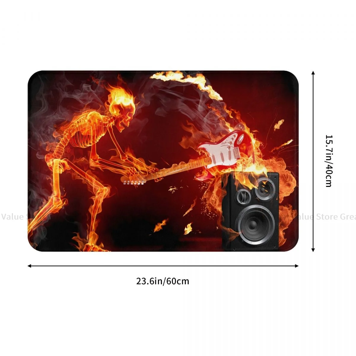 Music Guitar Bathroom Non-Slip Carpet Graphic Bedroom Mat Entrance Door Doormat Home Decoration Rug