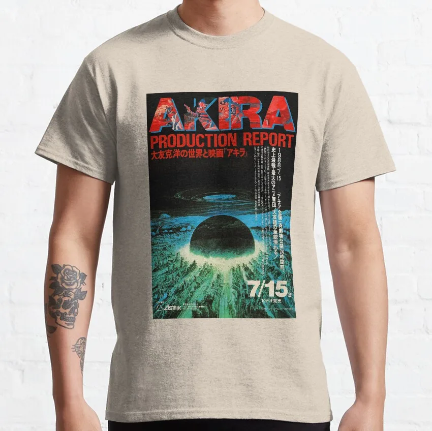 Retro Japan Anime Akira mens designer clothes cyberpunk neo tokyo kaneda graphic t shirts plus size men clothing