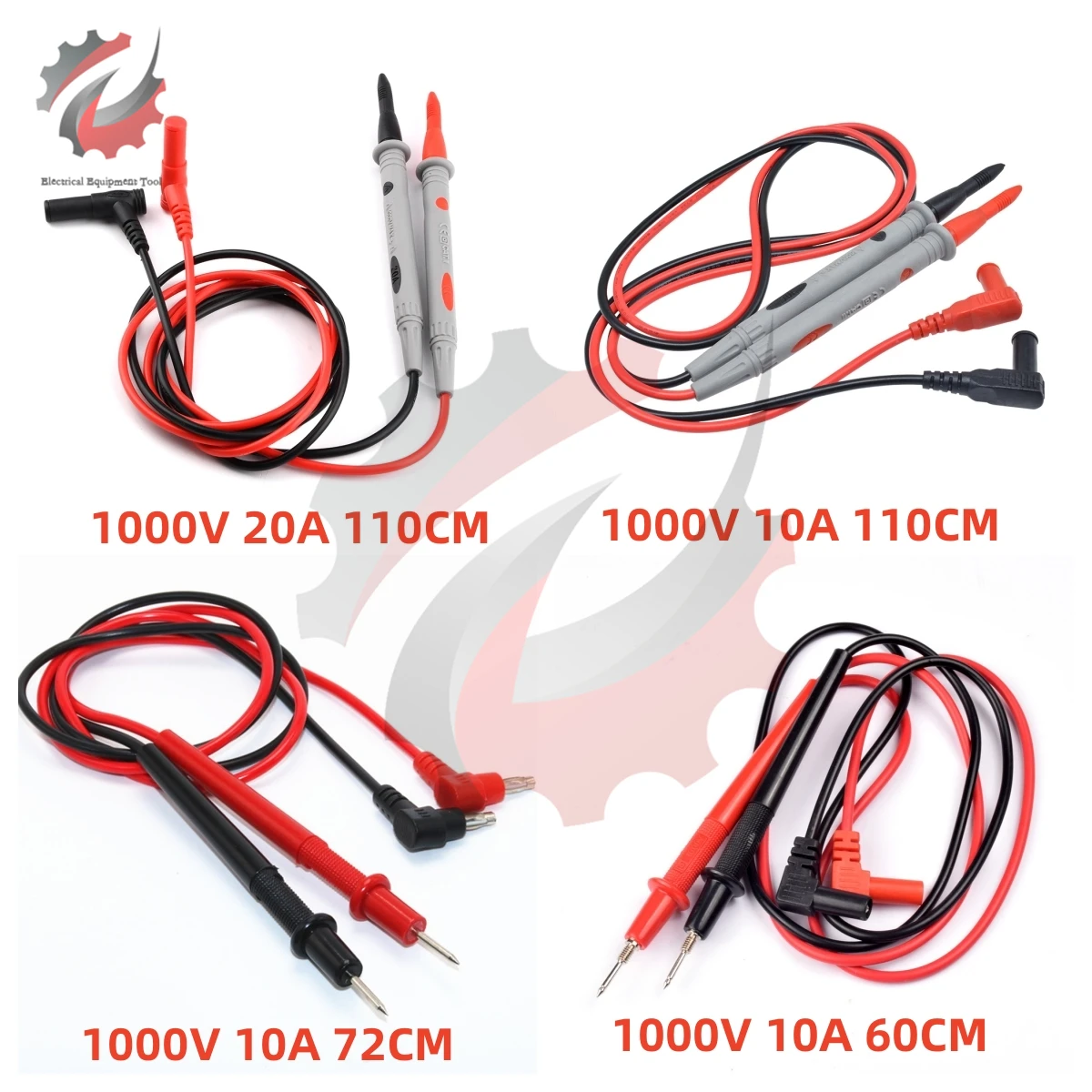 Universal 1 Pair Probe Multimeter Test Lead 1000V 10A/20A Wire Pen Cable For Digital Meter Needle Tip Meter Needles Test Leads