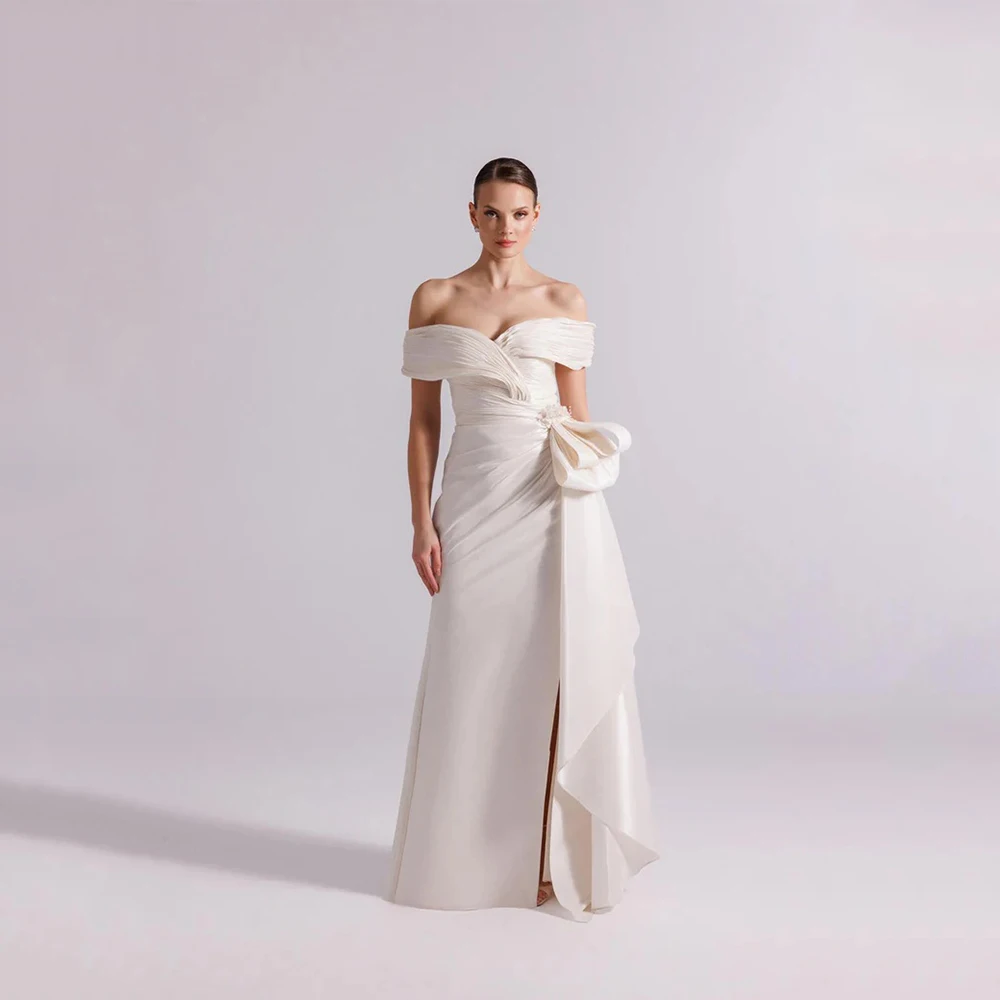 

Arya Elegany Classic Evening Dress Jersey for Floor-Length Off the Shoulder Prom Dress Appliques Vestidos De Fiesta Customized