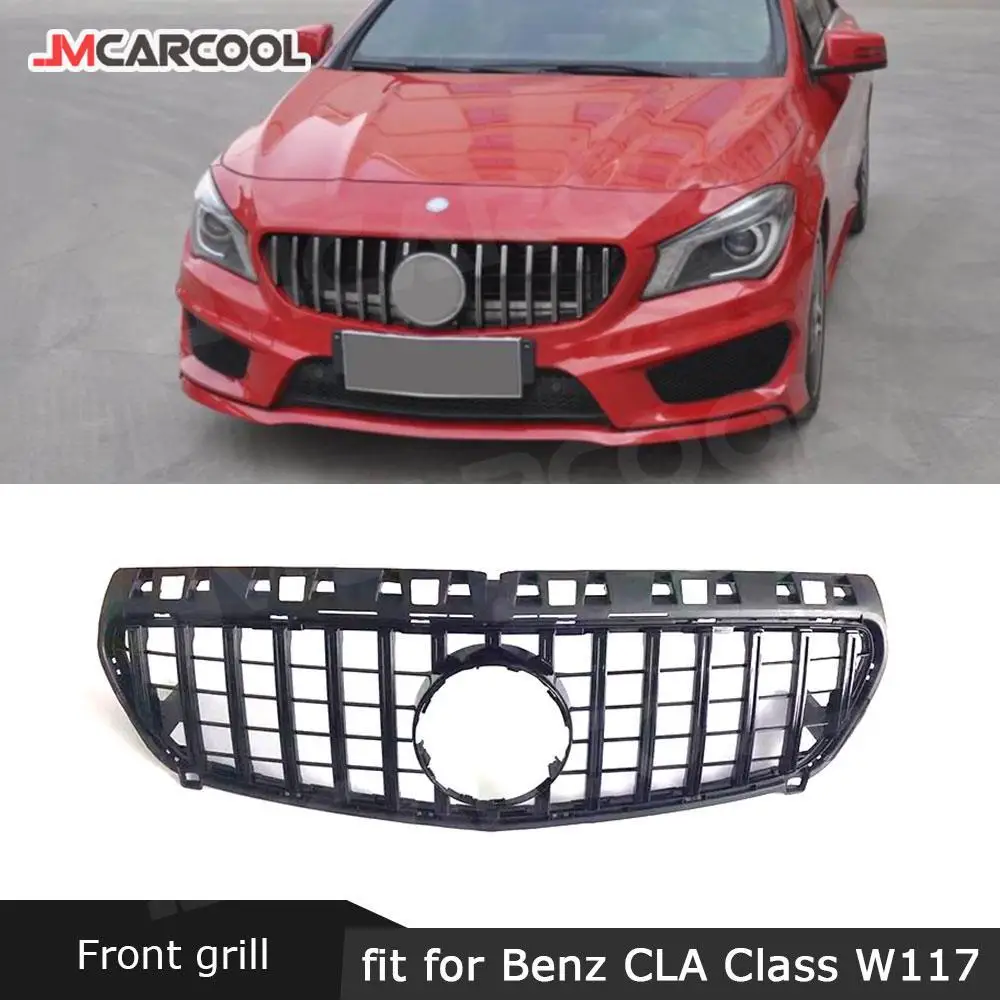 

Крышка передней решетки ABS для Mercedes Benz CLA Class W117 C117 CLA200 220 CLA260 2013-2018, бампер, гоночная решетка, сетчатая рамка, 3 стиля