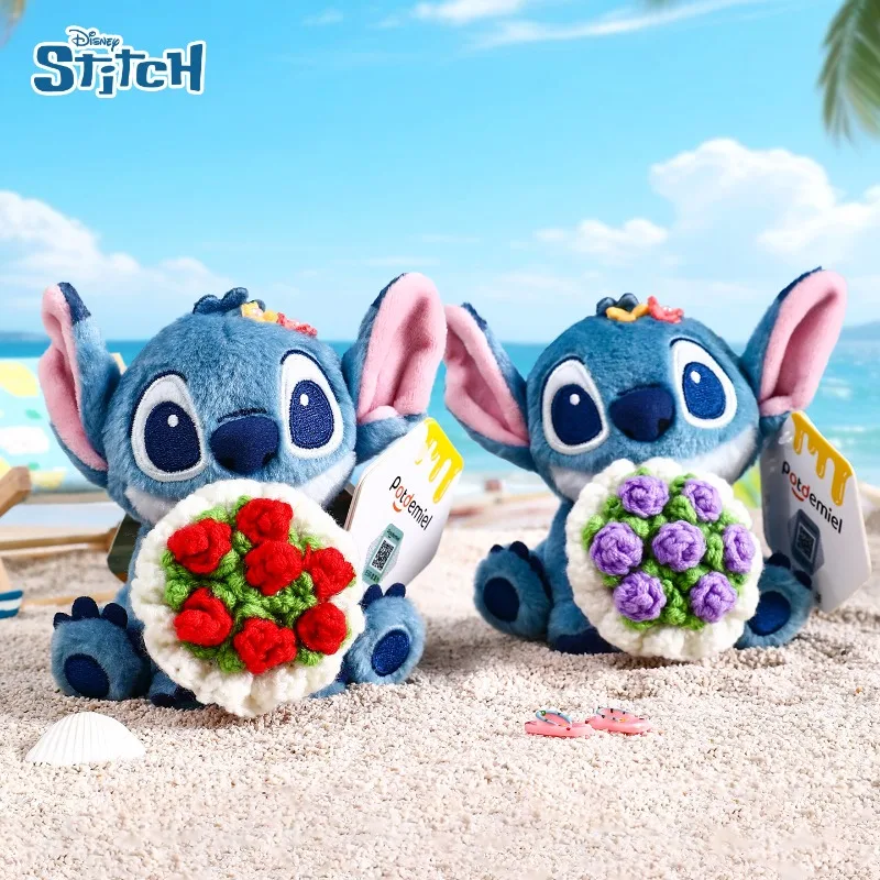 Disney Genuine Kawaii Star Baby Stitch Car Keychain Plush Doll Stitch Couple Keychain Pendant for Friends Best Birthday Gift