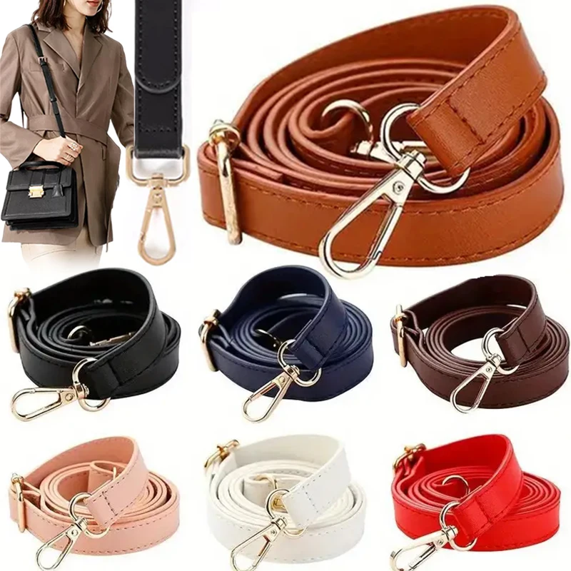 125CM Replacement Long Bag Strap PU Leather Shoulder Bag Strap Accessories for Handbag DIY Crossbody Adjustable Shoulder Belts