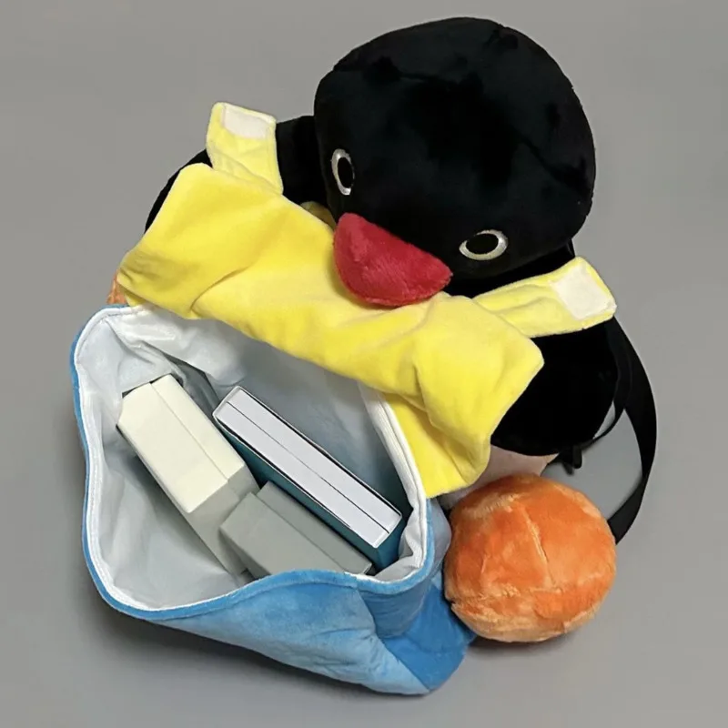 3D Anime Penguin Cute Backpacks Girls Patchwork Harajuku Plush Doll Bags Cotton Splicing Casual Storage Bags Japanese Bags Gifts